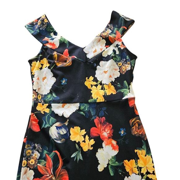 New York & Company Floral Knee-Length Bodycon Sleeveless Dress Sz Small Stretchy - Picture 3 of 10
